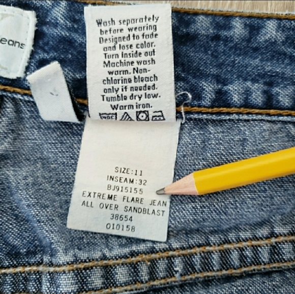 Calvin Klein Y2K Vintage Flare Jeans Size 11 - Picture 5 of 9